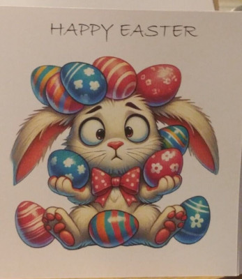 handmafe lustige Osterkarte