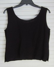 ST. JOHN MADE IN USA Sweater Tank Top in Deep Eggplant Purple Wine sz M