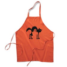 100 Polyester Aprons for Women Men Scary Cat Boo Halloween Housewarming Gifts