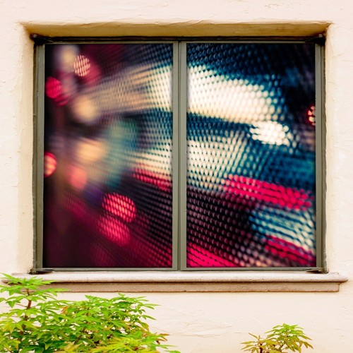3D Red Glass ZHU490 Window Film Print Sticker Cling Stained Glass UV Zoe - 第 2/11 張圖片