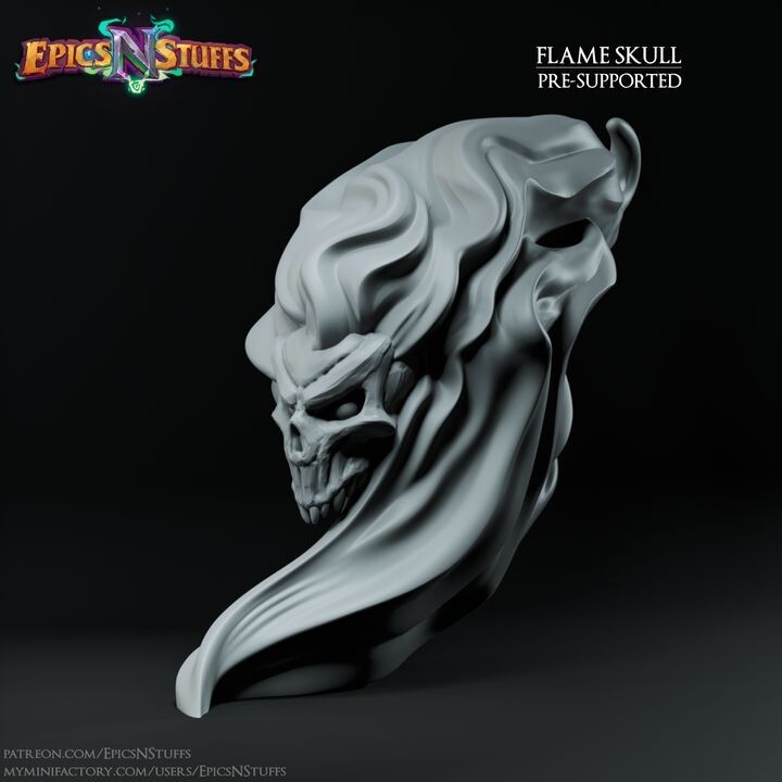 Flame Skulls by Epics N Stuffs | D&D | DnD | Print on Demand