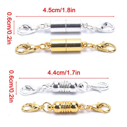 10pcs/lot Lobster Clasp Magnetic Hooks Jewelry Making DIY Handmade Accessori SV - Picture 3 of 20