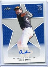 2020 Leaf Perfect Game Autographs Blank Back Blue Aries Samek Auto 1/1
