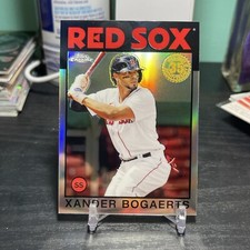 2021 Topps Chrome Xander Bogaerts 1986 35th Anniversary refractor card Red Sox