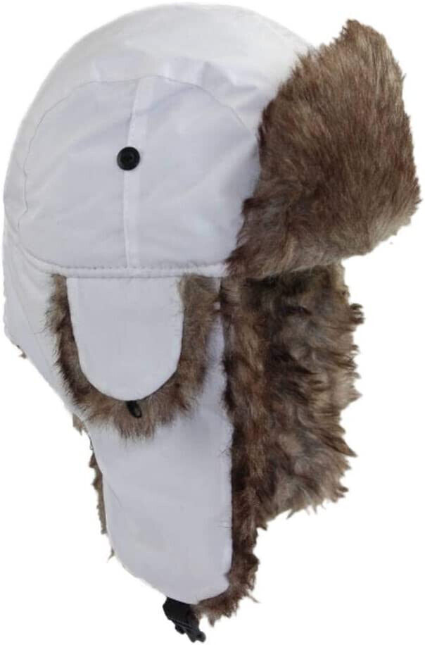 Aviator Bomber Ushanka Winter Faux Fur Cap Ski Warm Trapper Hat
