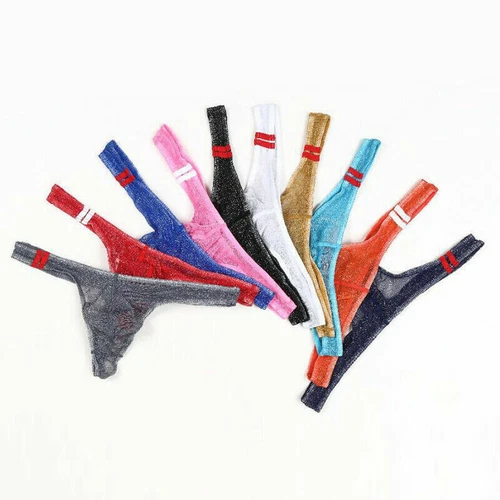 Herren Transparent Netz Niedrig Leib geschnitten Bikini Tanga G-String Slip Tanga Unterwäsche Bademode - Bild 5 von 30