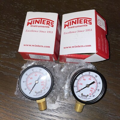 #ad #ad 2 NEW Winters 2 inch Dial Size Multi Function Economy Utility Dry Pressure Gauge $12.75