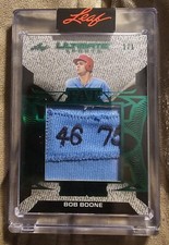 2024 Leaf Ultimate Royals Bob Boone Game Used Tag Logo Fat Patch #d 1/1