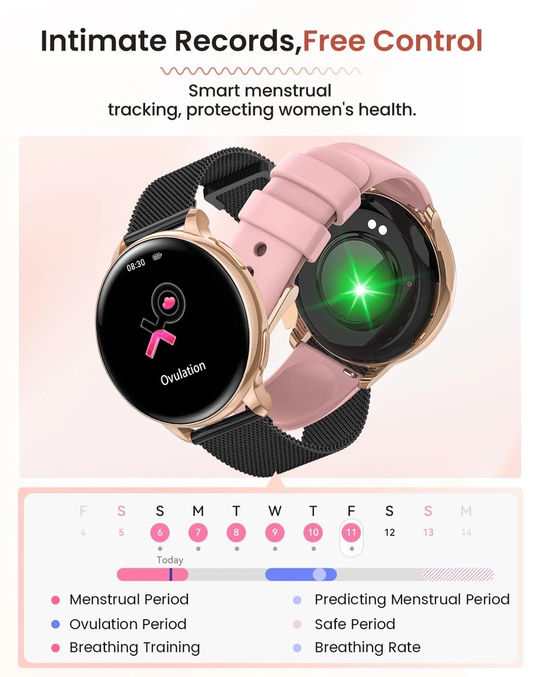 Smartwatch Damen 1.27" HD Screen Armbanduhr mit Telefonfunktion 120+ Sport Me... - Bild 4 von 4