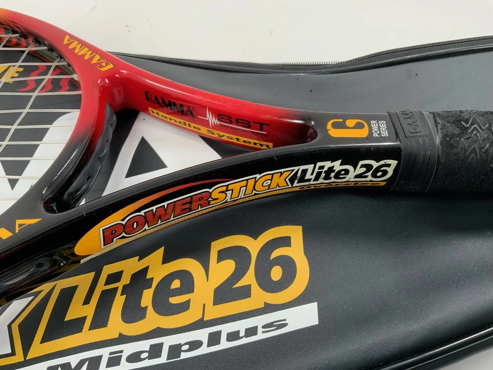 Gamma Power Stick Lite 26 Tennis Racket 4 1/8 Grip G4 SST w Cover YGI F2-425 - Image 3 of 4