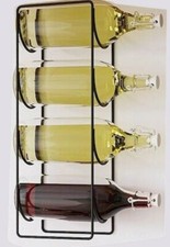 New IKEA SNOSPIRA 4 Wine Bottle Metal Rack Steel Shelf / Wall Mount Holder Store