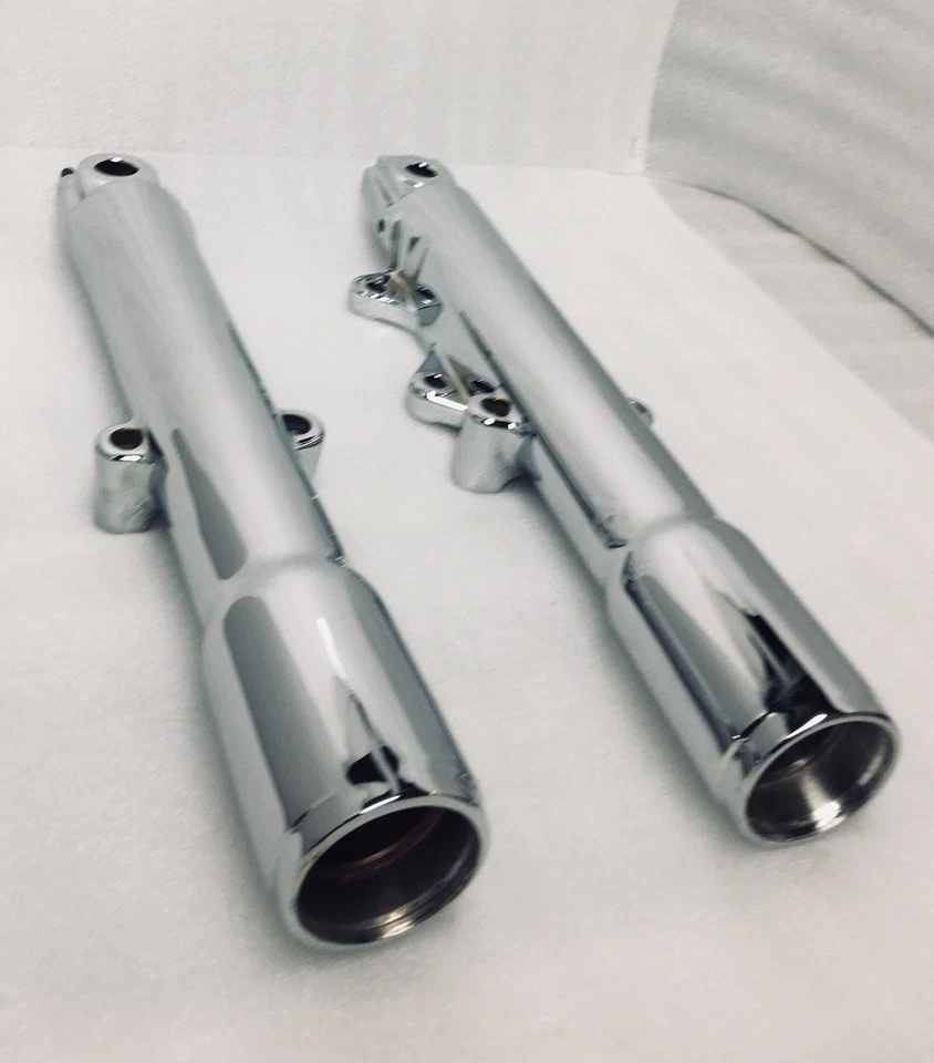 Harley 1990-99 patas de horquilla Fat Boy FLSTF FLSTC CROMO Heritage deslizadores intercambio Foto 4 de 4