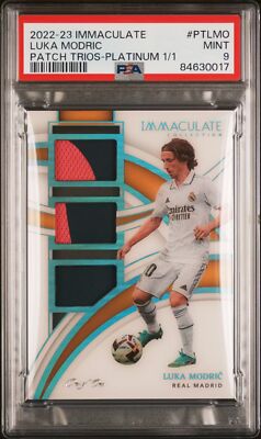 2022-23 panini immaculate real Madrid Luka modric patch trios