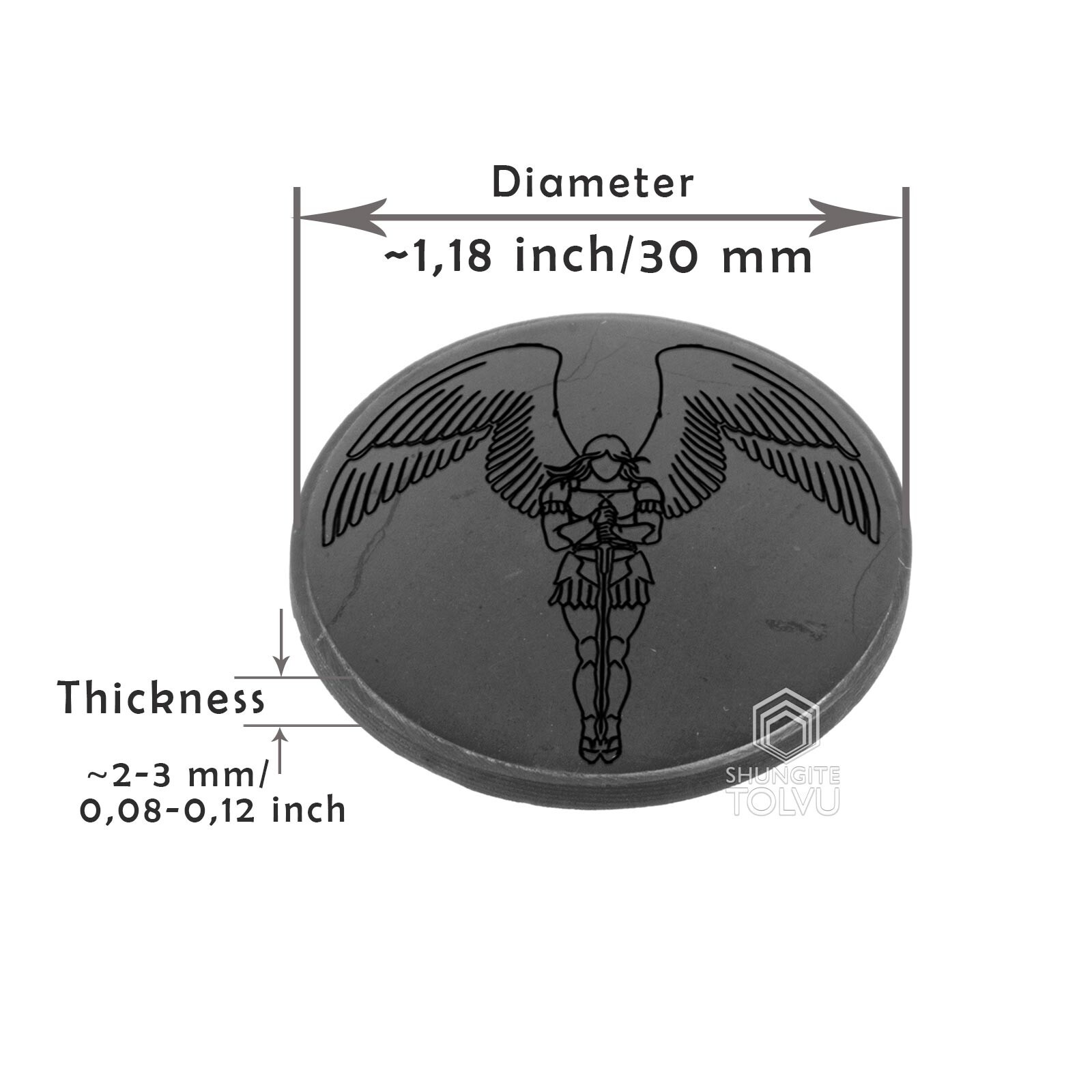 Shungite Stein platten „Arhangel“ Authentischer Schungit aus Russland, Tolvu