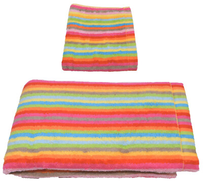 Cawö Lifestyle 1x Saunatuch + 1x Handtuch 7008 Set Frottee Handtücher Strand 25