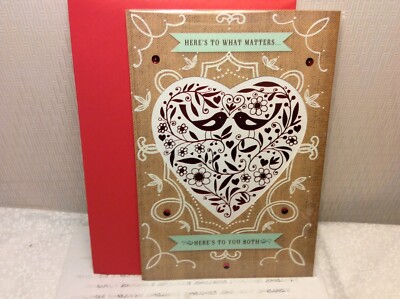 HALLMARK PARENTS VALENTINE CARD New w/envelope ''Here's to you both..'' Parents