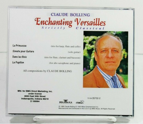 Claude Bolling Enchanting Versailles Music CD Strictly Classical BMG Milan 1995 - Picture 4 of 4