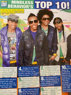 Mindless Behavior, Full Page Vintage Pinup