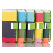 ENAPY iPhone 6 4.7" & 6 Plus 5.5" Leather Stand Wallet Case with Card Storage 