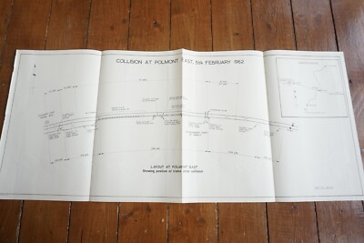 1962 Polmont East Scottish Region Railway Track Map Diagram