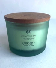 New Chesapeake Bay Mind & Body Balance & Harmony Candle Water Lily Pear 11oz