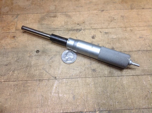 precision machine shop 0-50 MM 0.01 MM grad micrometer head carbide tip used 