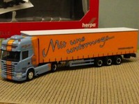 1/87 Herpa Scania R13 Tl Mb Cargo Lowliner-Gardinenplanen-Sattelzug 314800