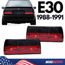 FOR BMW E30 1988–1991 SMOKED TAIL LIGHTS MHW STYLE REAR LAMPS PAIR SET