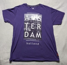 TotalDutch Amsterdam Graphic T-Shirt XL Purple Holland Designer Tourist Tee