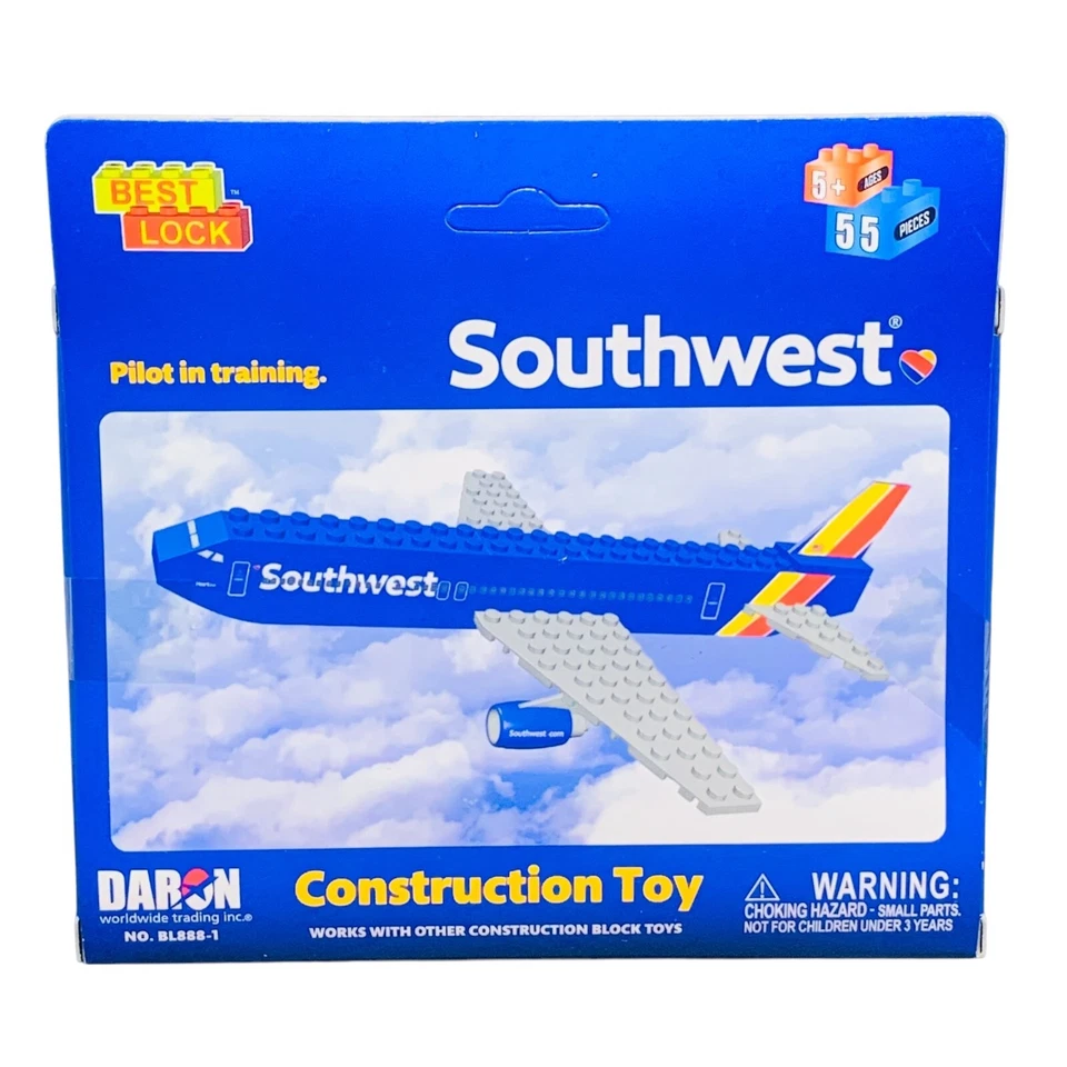 Avión Daron Southwest 2016 55 piezas juguete de construcción bloques a presión no. BL888-1 Foto 3 de 4