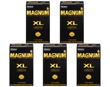 Trojan Magnum XL Lubricated Condoms, 12 ct (5 Pack)
