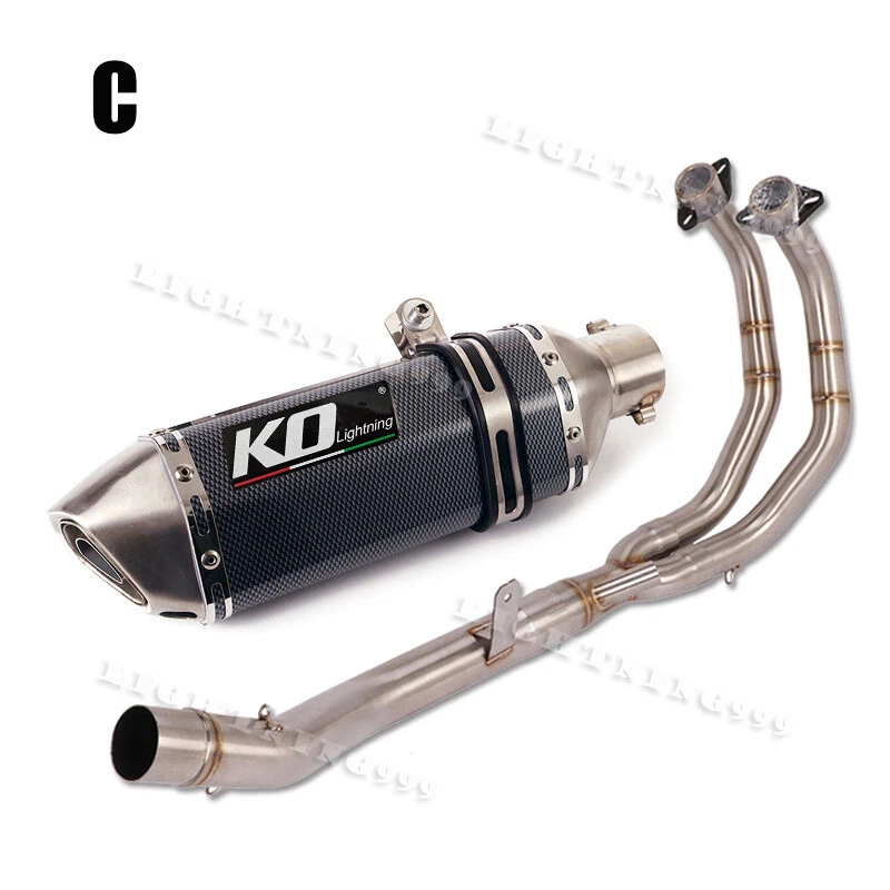 Sistema de escape de motocicleta completo Tubo de silenciador delantero para Honda CBR500 CB500X CB500F Foto 4 de 4