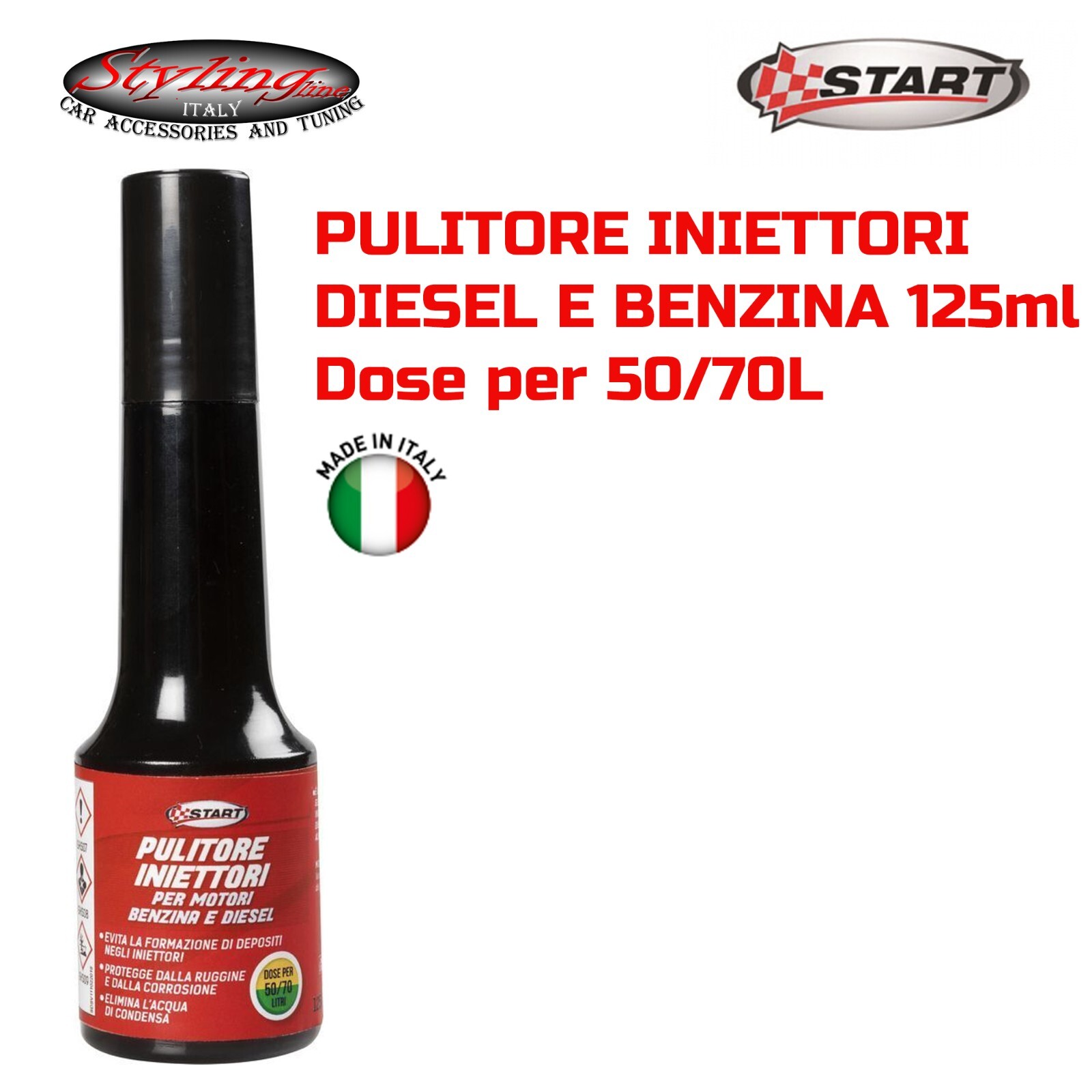 Start 125ml Additivo Pulitore Iniettori Motori Benzina Diesel GPL Metano Auto