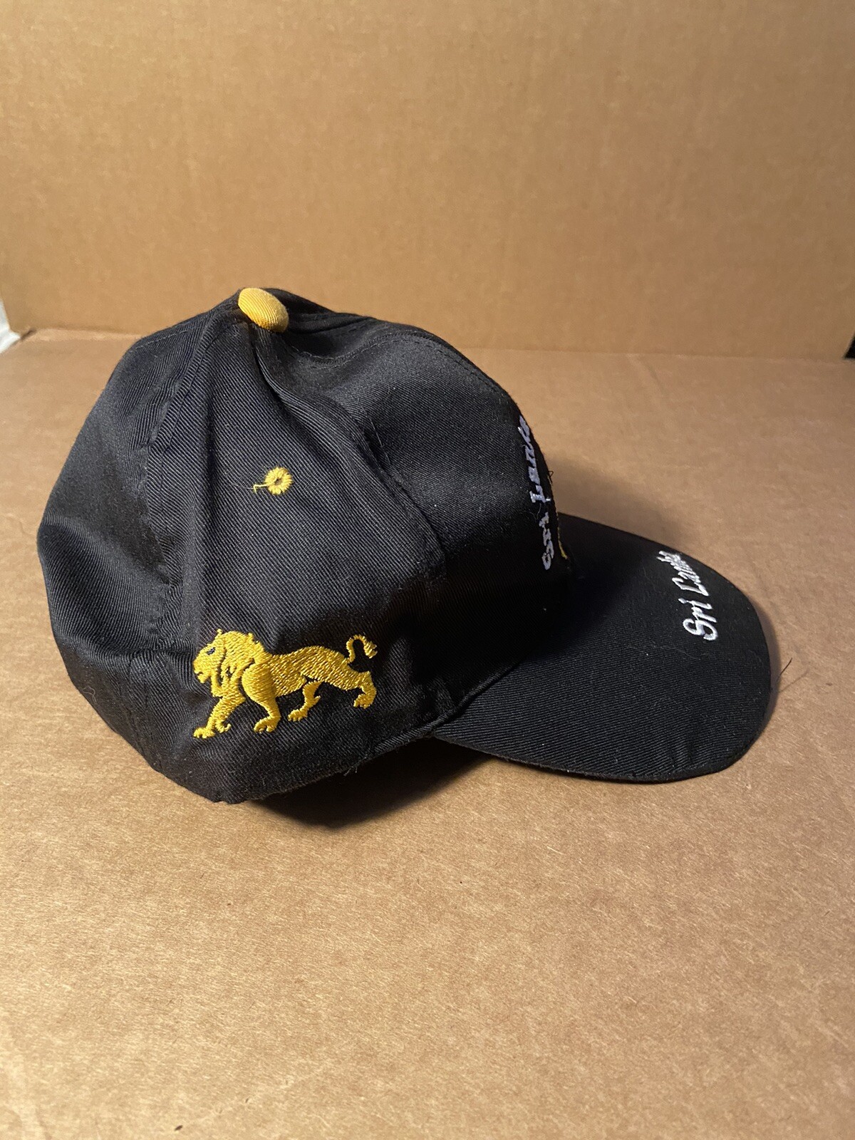 Sri Lanka Logo Black Gold Baseball Cap Hat One Size Gem