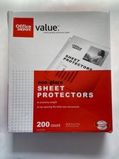 Office Depot Non-Glare Economy Weight 2mil 8.5x11 Sheet Protectors 200 count
