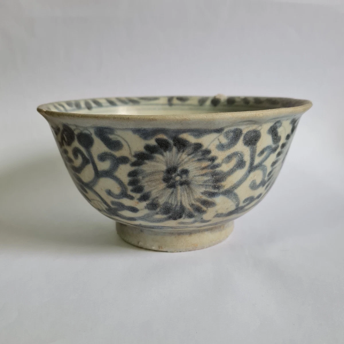 蓝色陶瓷中国古董碗| eBay