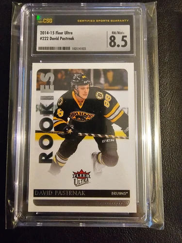 2014 15 Fleer Ultra Rookie #222 David Pastrnak Boston Bruins CGC 8.5