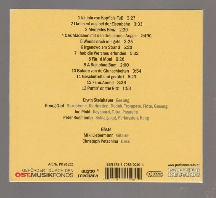 ERWIN STEINHAUER, Feier.Abend, 1 CD, Preiser Records 2012, Zustand 1-2 - Bild 2 von 2