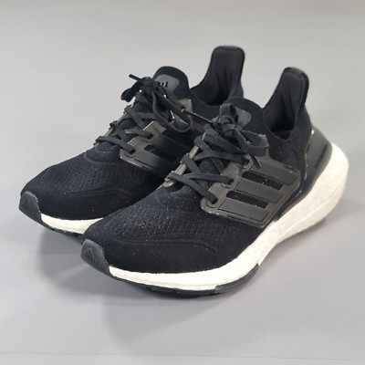 Adidas Ultraboost 21 Damen Sneaker schwarz 4 UK Laufschuhe kontinentale Sohlen