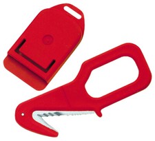 MANIAGO SCUBA DIVERS, ANGLERS PICALLO SMALL RED LINE CUTTER WITH RED HARNESS