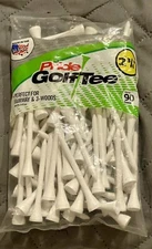 Pride Golf Tee 90 Count White Golf Tees 2 3/4" For Fairway & 3-Woods FREE SHIPN