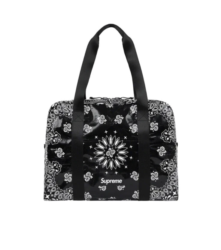 Petit sac de sport noir bâche Supreme Bandana bâche noir SS21