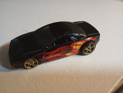 2000 Hot Wheels Muscle Tone Car Black W/Gold 5sp Wheels Flamming Phoenix Tampo