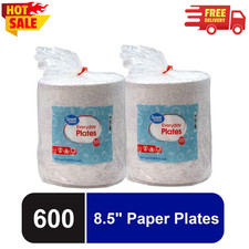 Great Value Everyday Disposable Paper Plates 600 Count Heavy Duty 9 Inch