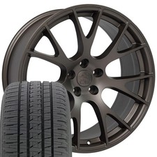 Bronze 22x10 Rims Bridgestone Tires Set Fit Dodge Ram 1500 Hellcat