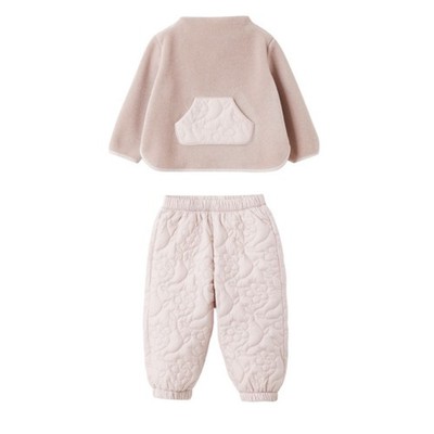 il gufo Two Piece Set fleece sweatshirt and sweatpants In Rose Gold Size 4A NWT