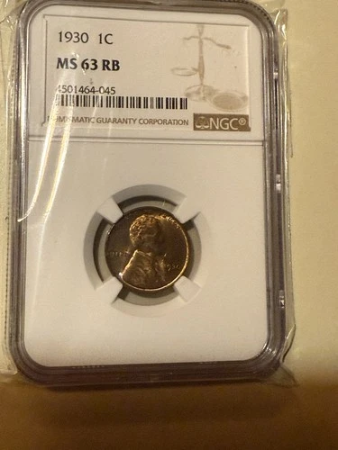 1930 P Lincoln Cent Penny NGC🔥 MS63 RB🔥