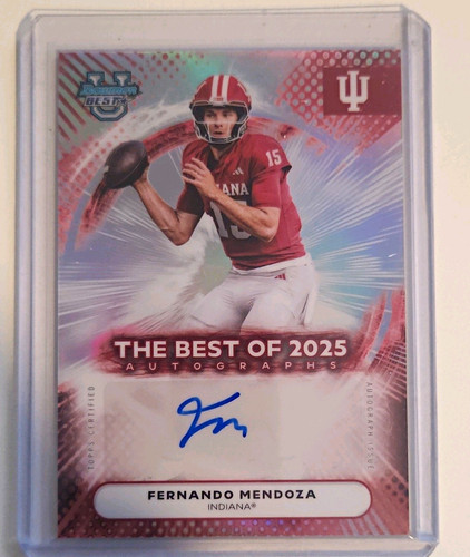 Fernando Mendoza #BOA-FM 2025 Bowman Best University Autograph card