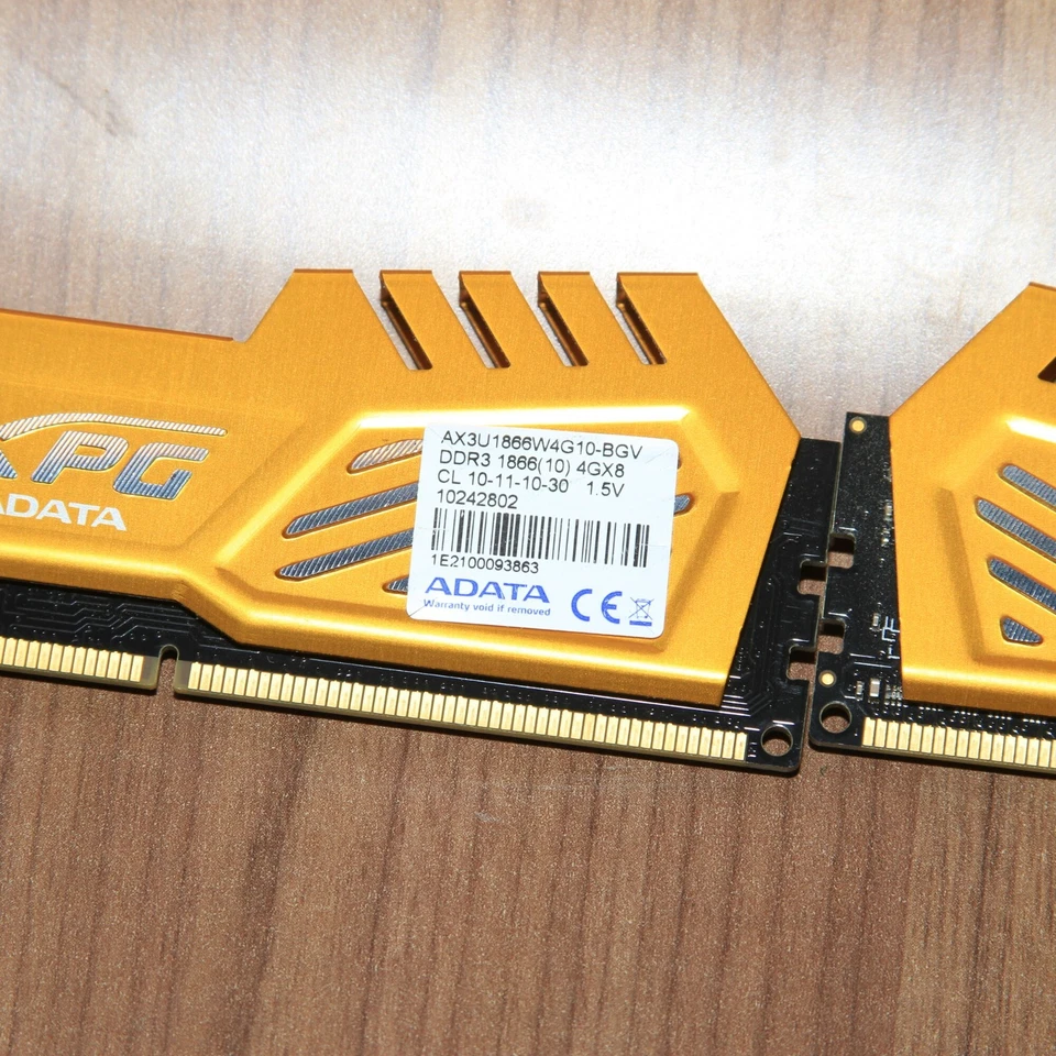 ADATA XPG 8GB (2x4GB) RAM PC3-14900 DDR3-1866 Desktop SDRAM AX3U1866W4G10-DGV - Image 3 of 4