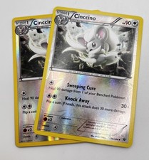 Cinccino 89/124 Reverse Holo 2x x2 Pokémon Card 2016 Fates Collide LP
